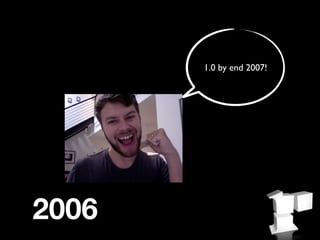 1.0 by end 2007!




2006
 