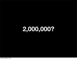 2,000,000?
Friday, November 5, 2010
 