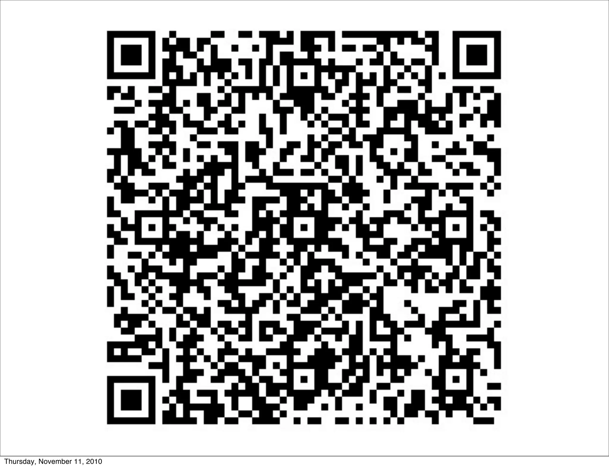 Thursday, November 11, 2010
 