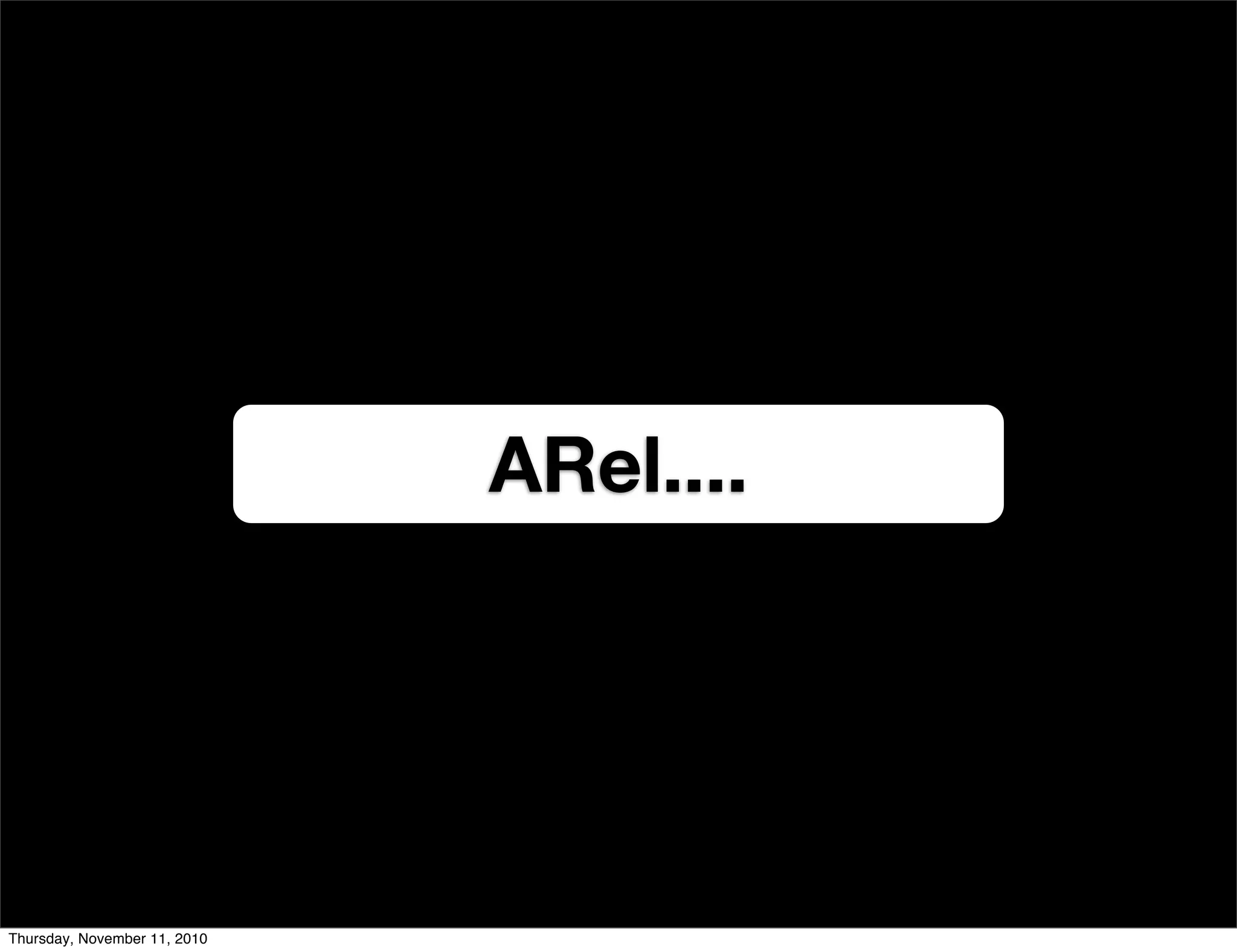 ARel....
Thursday, November 11, 2010
 