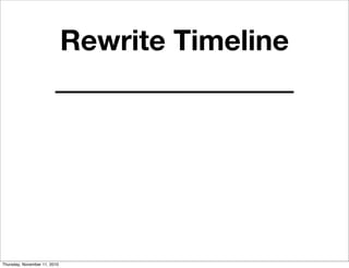 Rewrite Timeline
Thursday, November 11, 2010
 