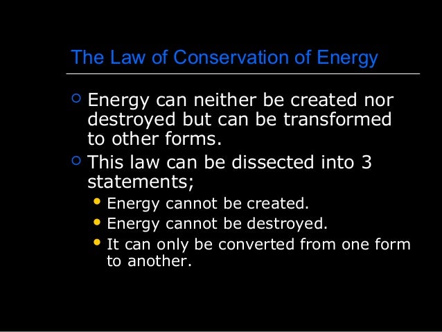 law of conservation of energy