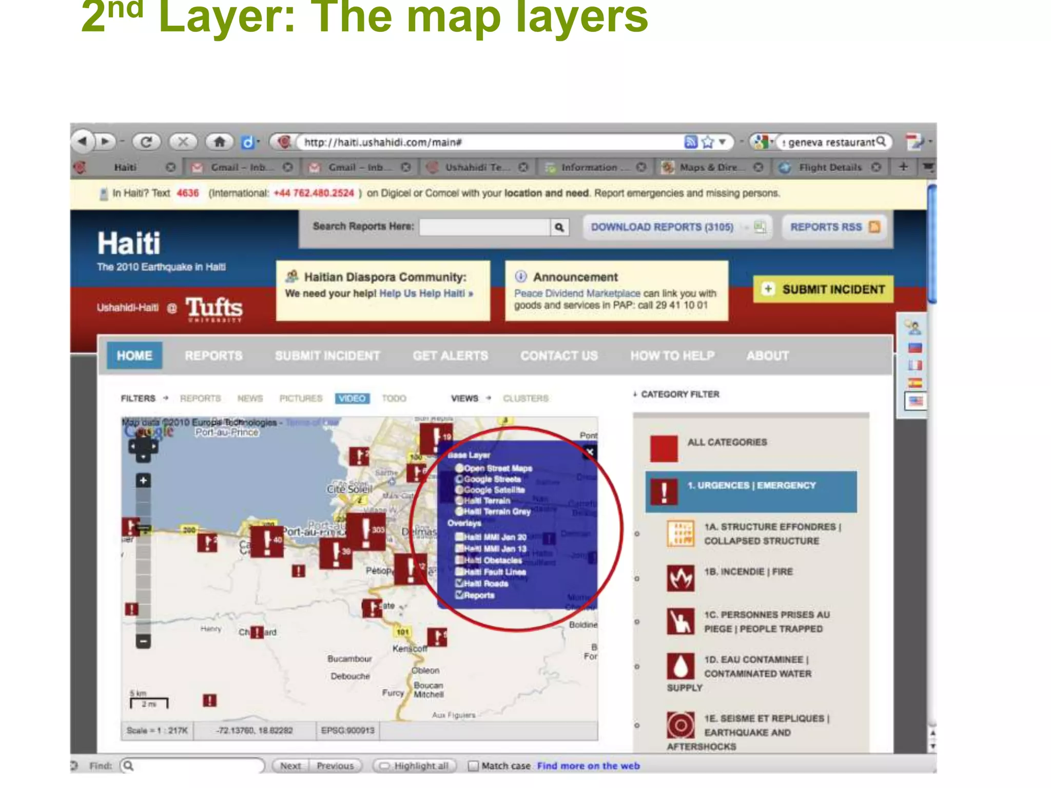 2nd Layer: The map layers