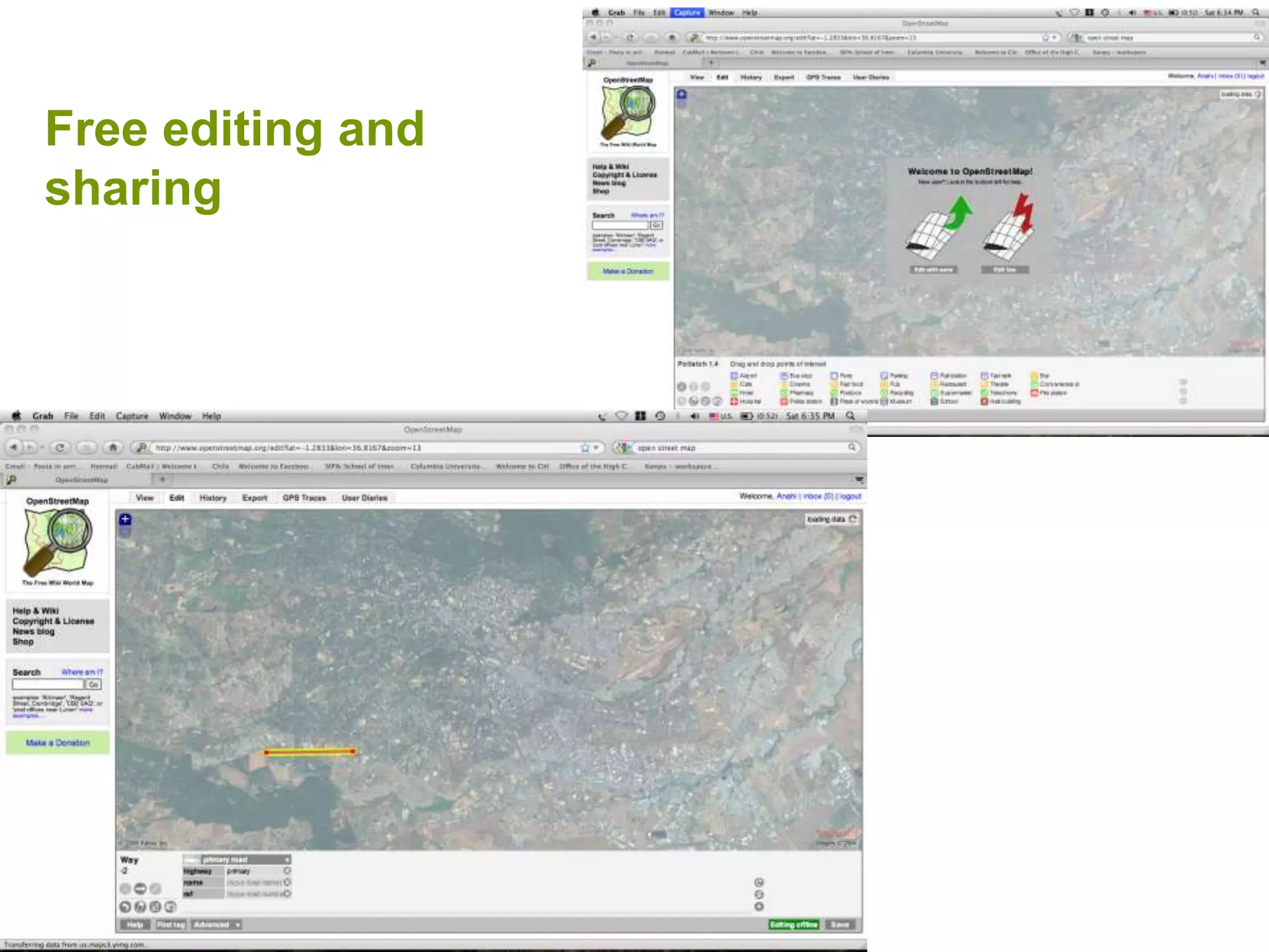 Free editing and sharing