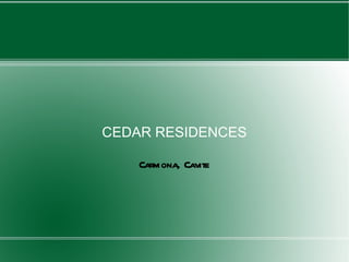 CEDAR RESIDENCES Carmona, Cavite 