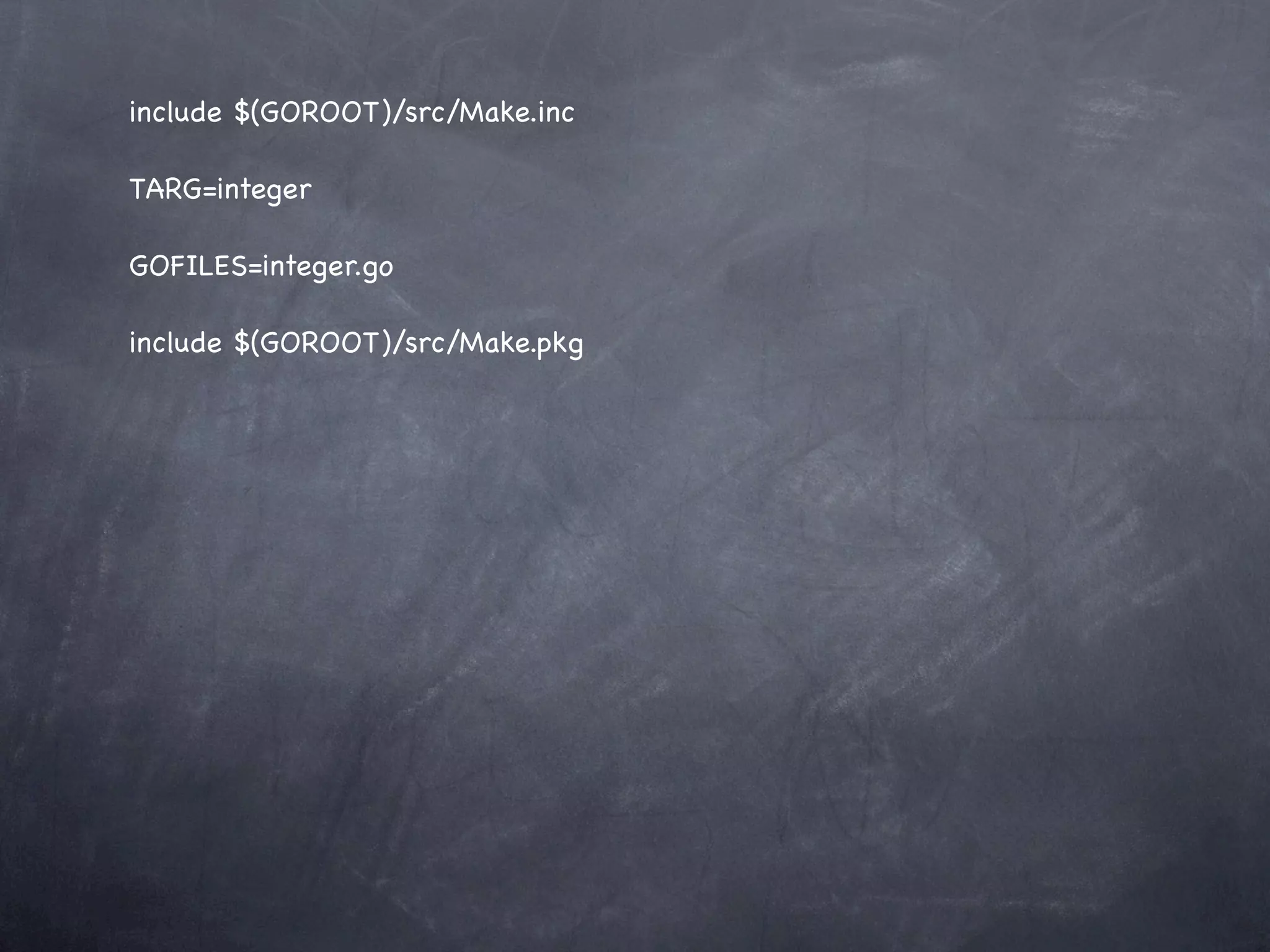 include $(GOROOT)/src/Make.inc

TARG=integer

GOFILES=integer.go

include $(GOROOT)/src/Make.pkg
 