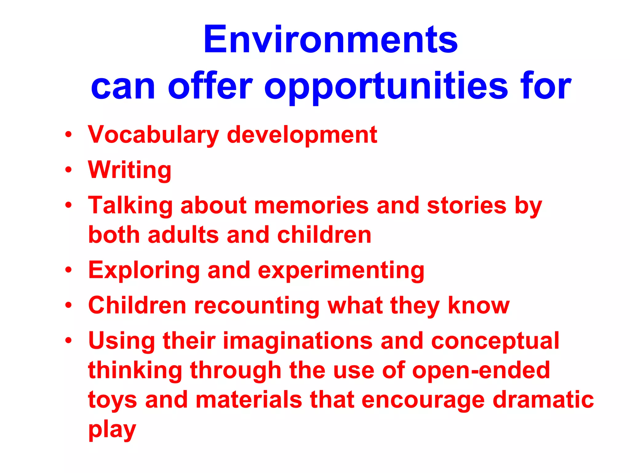 VocabularyKnowing the names of things