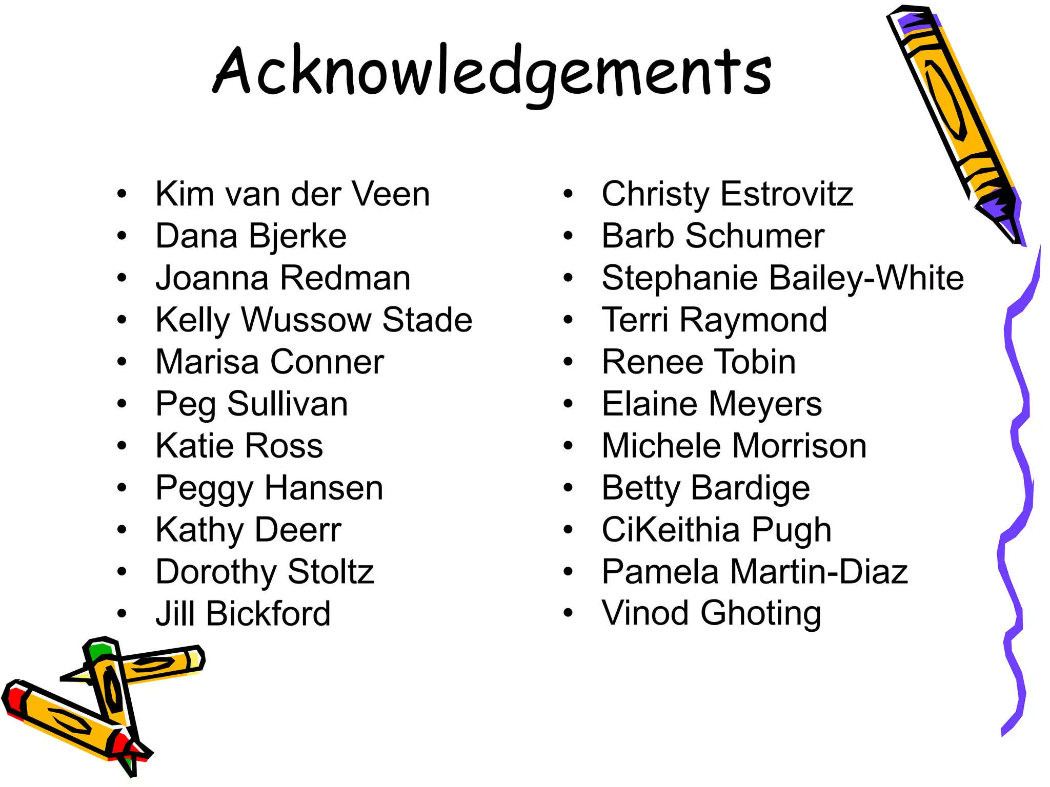 AcknowledgementsChristy Estrovitz