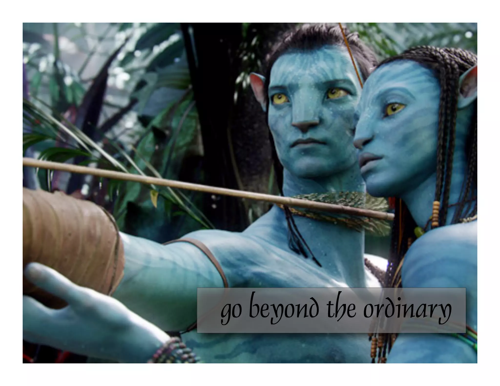 go beyond the ordinary
 