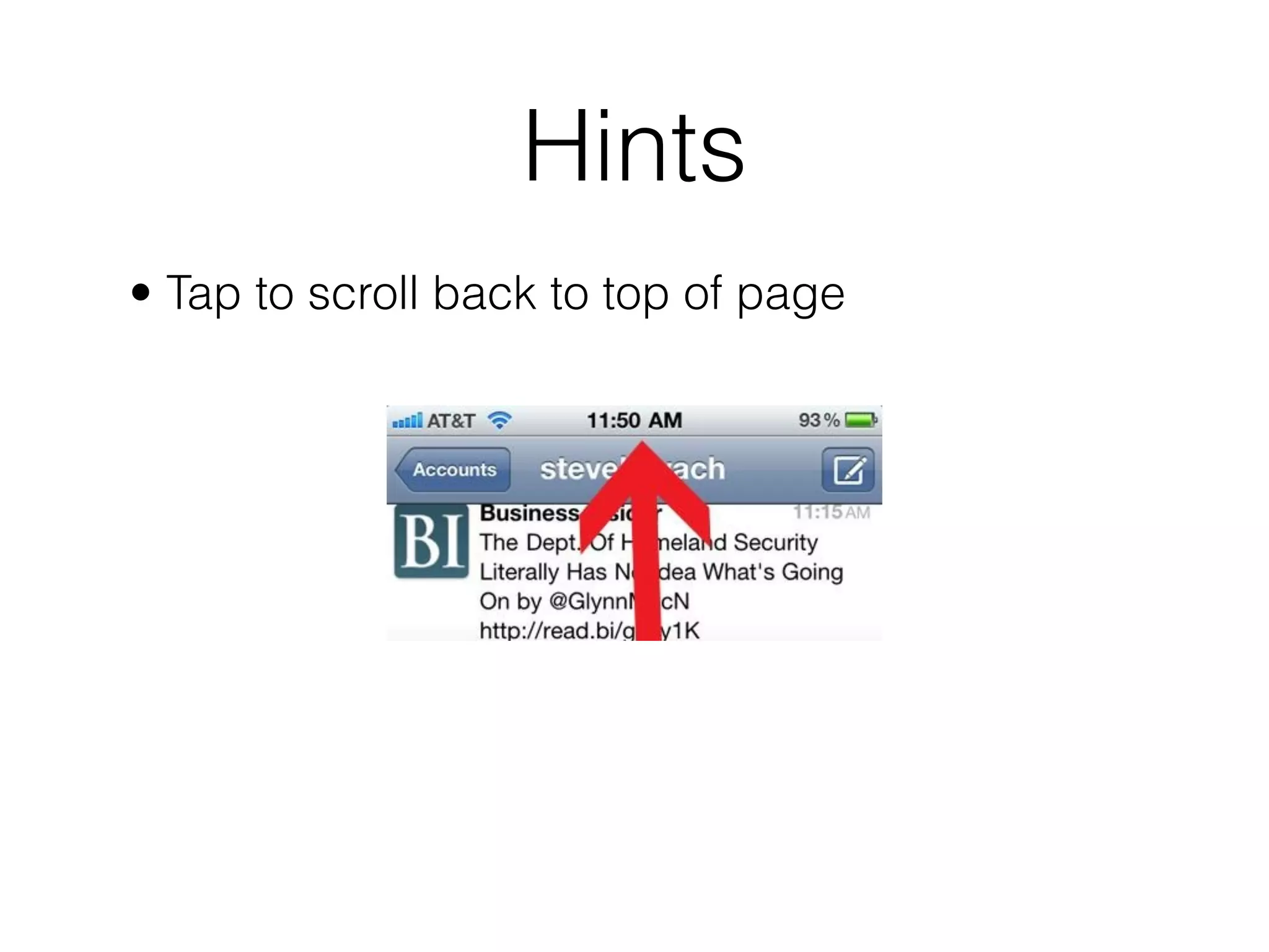 Hints
• Tap to scroll back to top of page
 