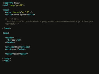 Construindo Projetos Robustos em HTML5