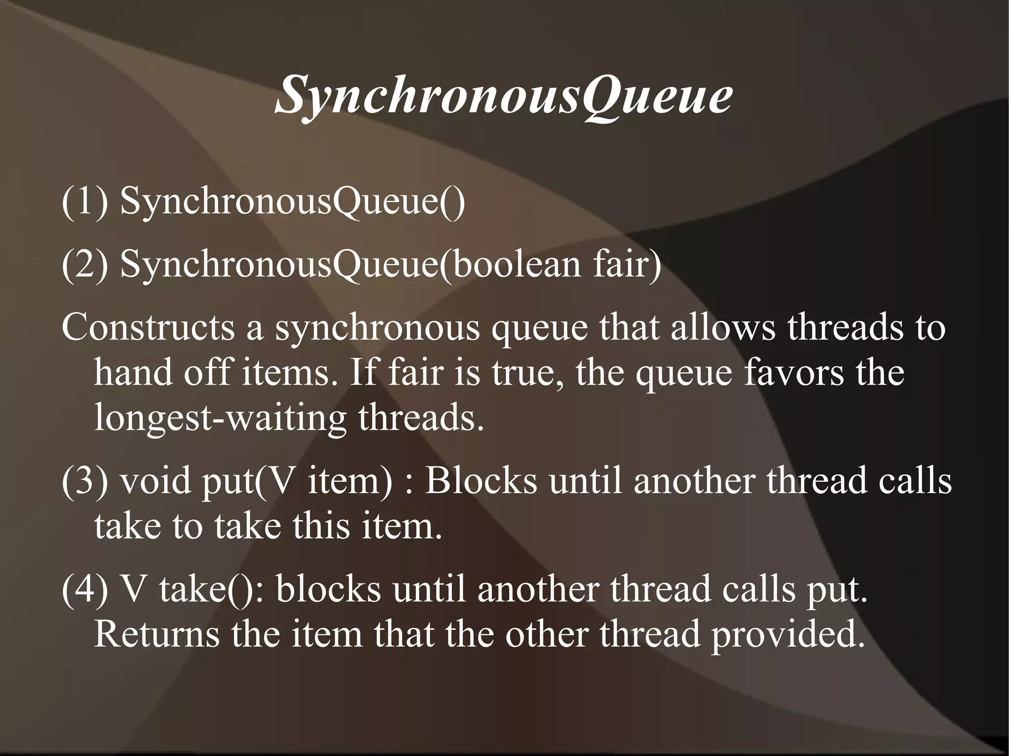 (a) Thread management tool 
