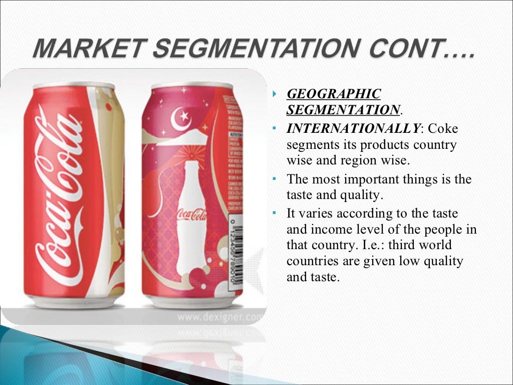 Target market and market segmentation of CocaCola