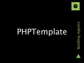 PHPTemplate




Building registry
 