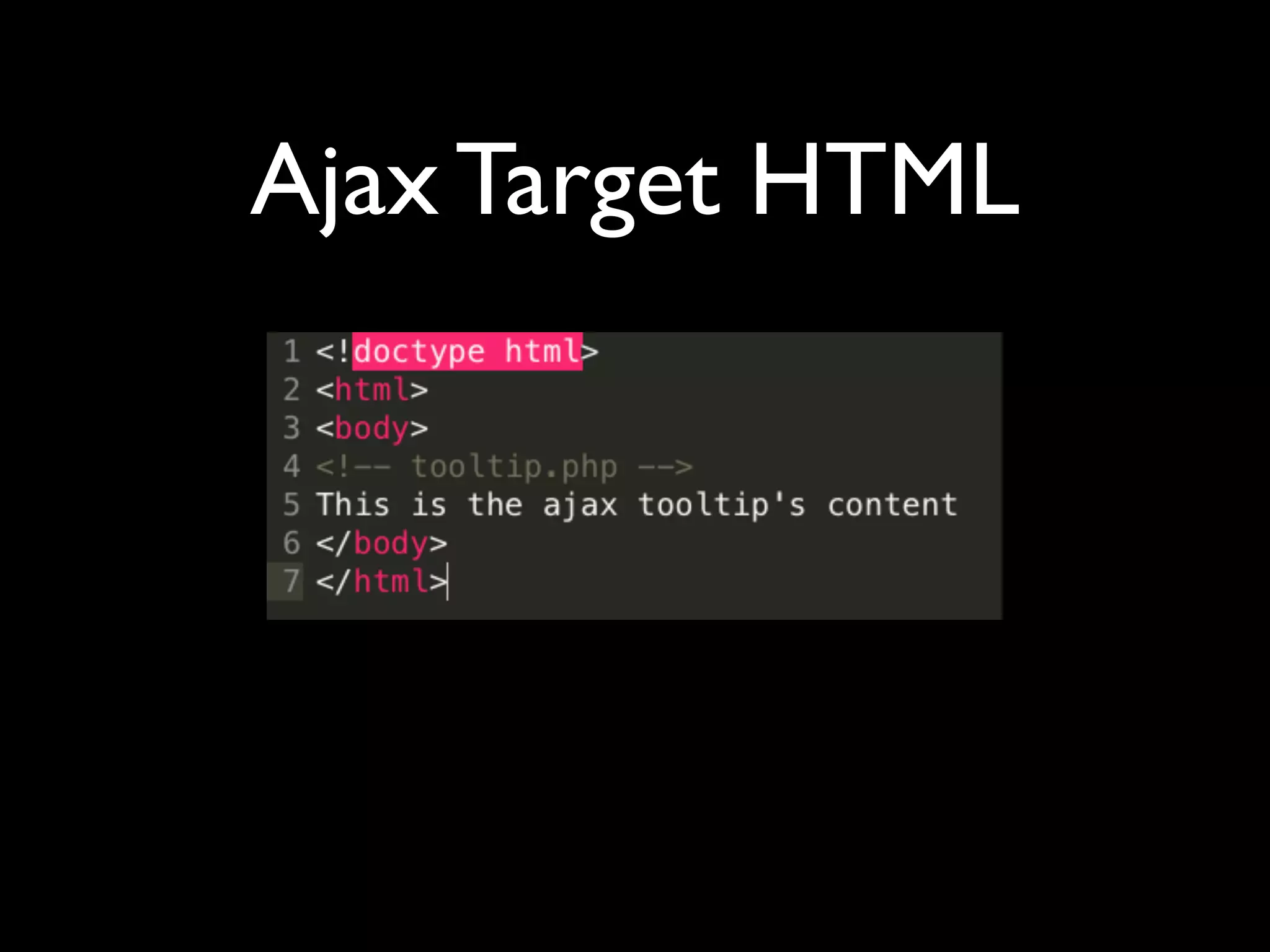 Ajax Target HTML
 