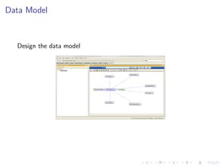Data Model



  Design the data model
 
