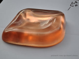 polymeric resin lip-shaped ashtray
 