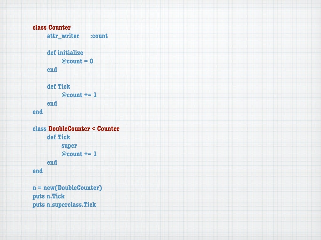 class Counter attr_writer count def