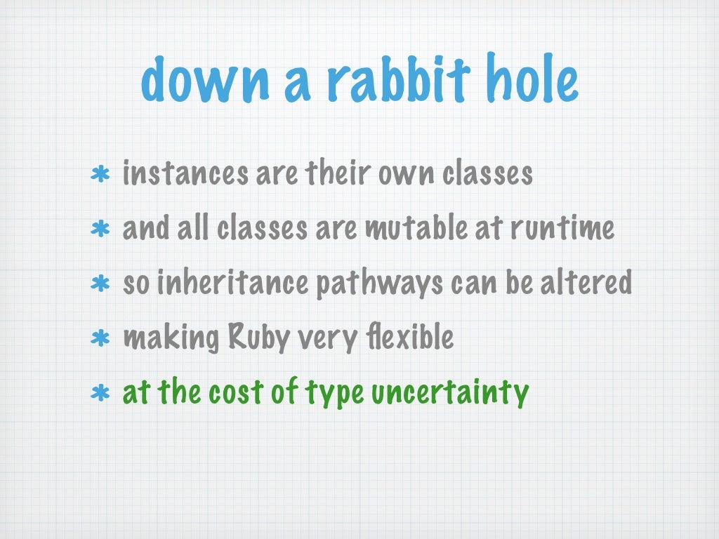 down a rabbit holeinstances are