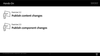 Hands-On


                            Exercise 2.2
                            Publish content changes

                 ...