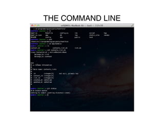 THE COMMAND LINE
 