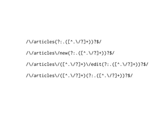 //articles(?:.([^./?]+))?$/

//articles/new(?:.([^./?]+))?$/

//articles/([^./?]+)/edit(?:.([^./?]+))?$/

//articles/([^./?]+)(?:.([^./?]+))?$/
 