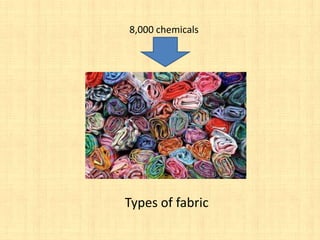 8,000 chemicals




Types of fabric
 