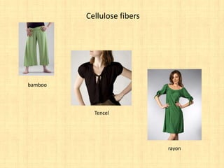 Cellulose fibers




bamboo




           Tencel




                            rayon
 