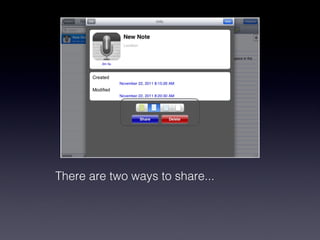 There are two ways to share... 