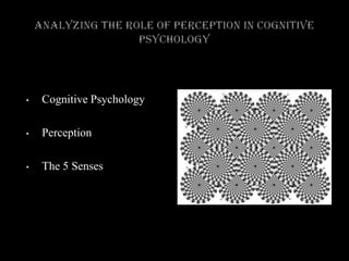 •   Cognitive Psychology

•   Perception

•   The 5 Senses
 