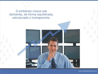 O ambiente cresce sob demanda, de forma equilibrada, estruturada e transparente. www.nfeondemand.com.br 