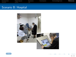 Introduction     Triple Spaces   Scenarios   Conclusions   Acknowledgments   References




Scenario B: Hospital




          Back
                                                                                 26 / 26
 