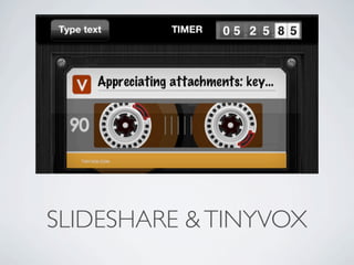 SLIDESHARE & TINYVOX
 