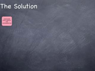 The Solution
  LANDOWNER
 FILES LAWSUIT
      FOR
CONTAMINATION
 