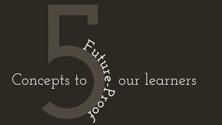 5
Concepts to   our learners
 