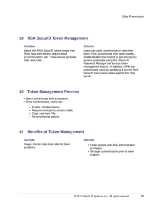 Disable Token Password Manager: Detailed presentation | PDF