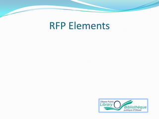 RFP Elements
 