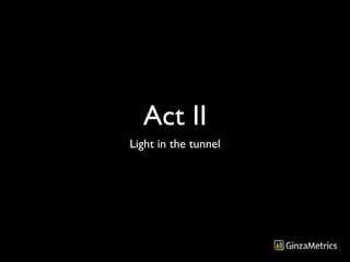 Act II
Light in the tunnel
 