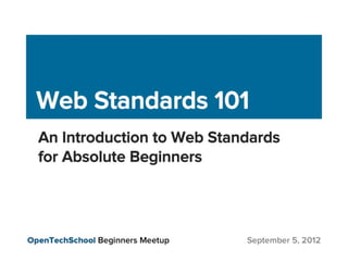 Web Standards 101