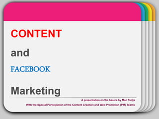 WINTER
CONTENT                    Template

and


Marketing
                                            A presentation on ...