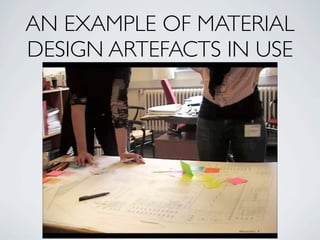 The Productive Role of Material Design Artefacts in Participatory Design Events Slide 21