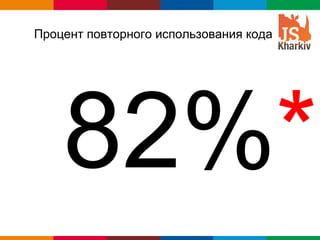 Процент повторного использования кода




    82%*
                               Globalcode – Open4education
 