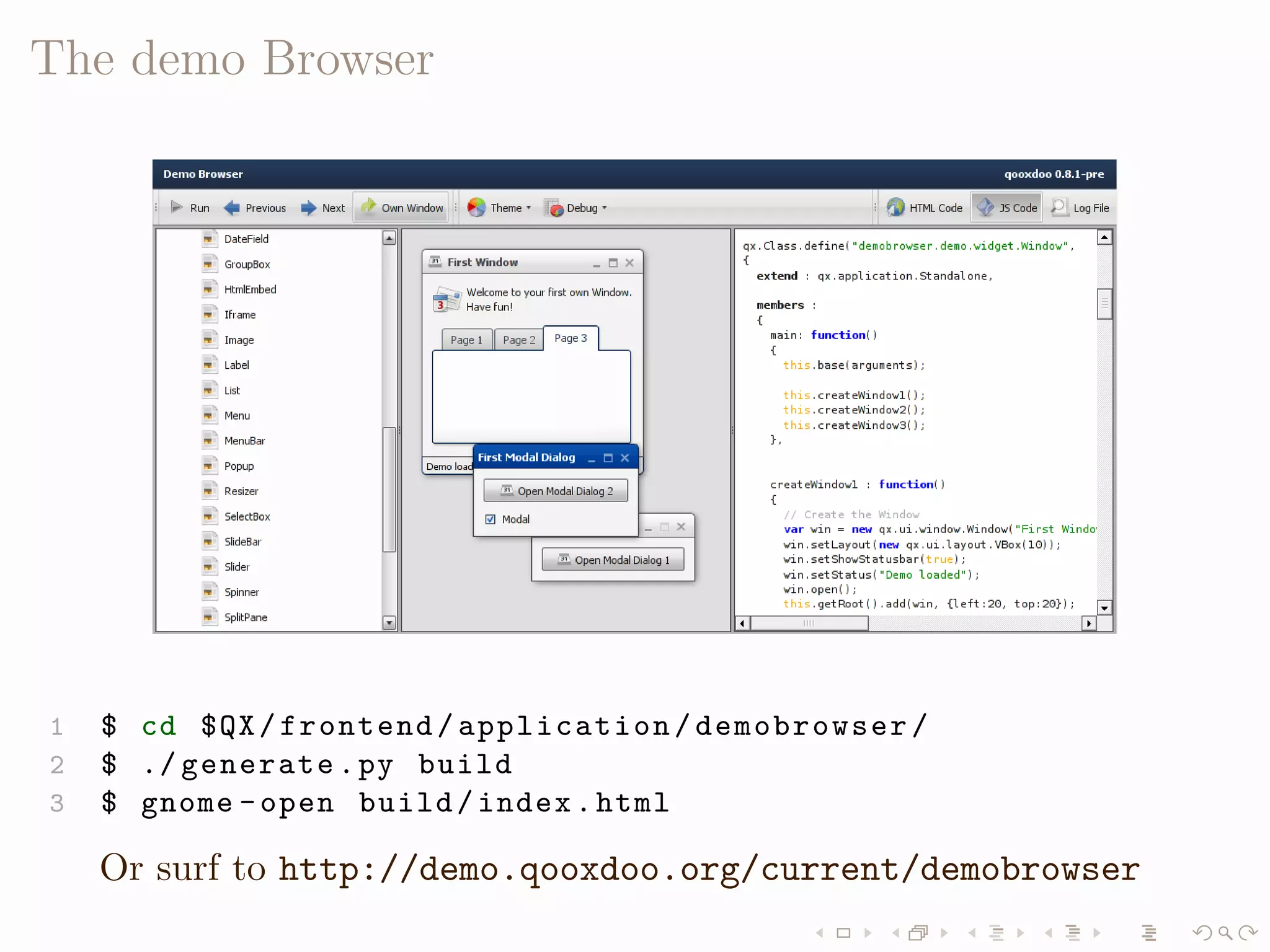 LISA QooxdooTutorial Slides