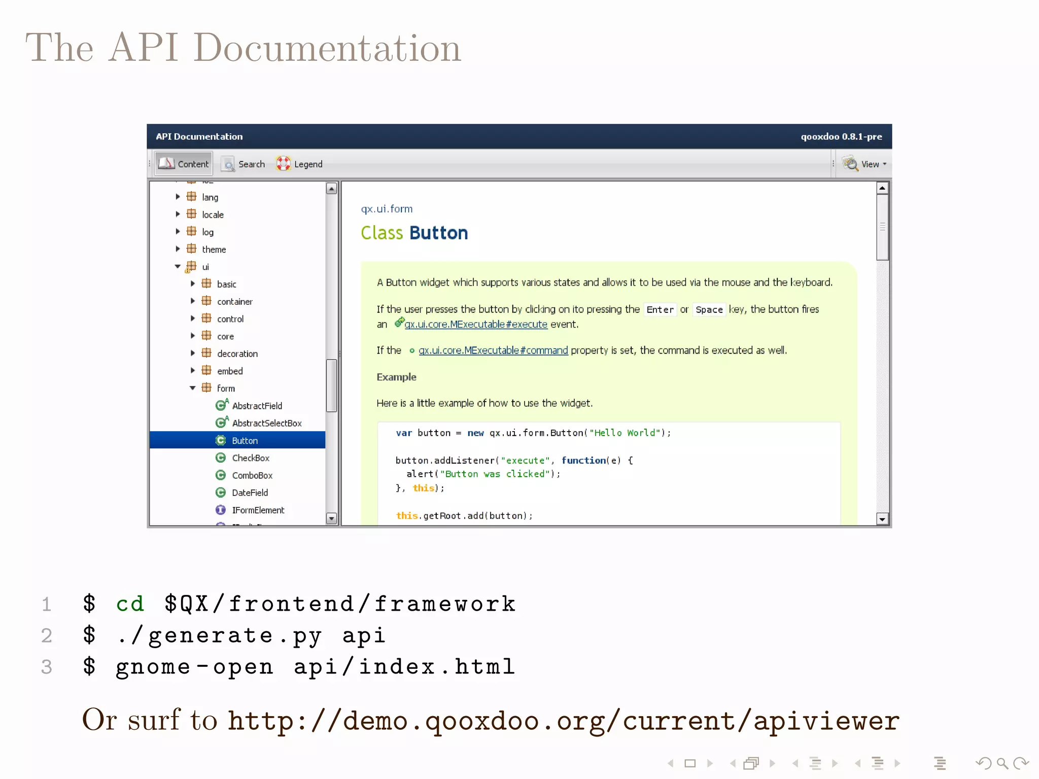 LISA QooxdooTutorial Slides
