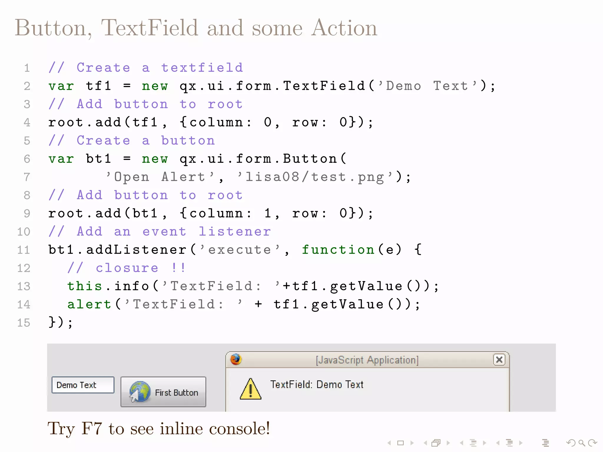 LISA QooxdooTutorial Slides