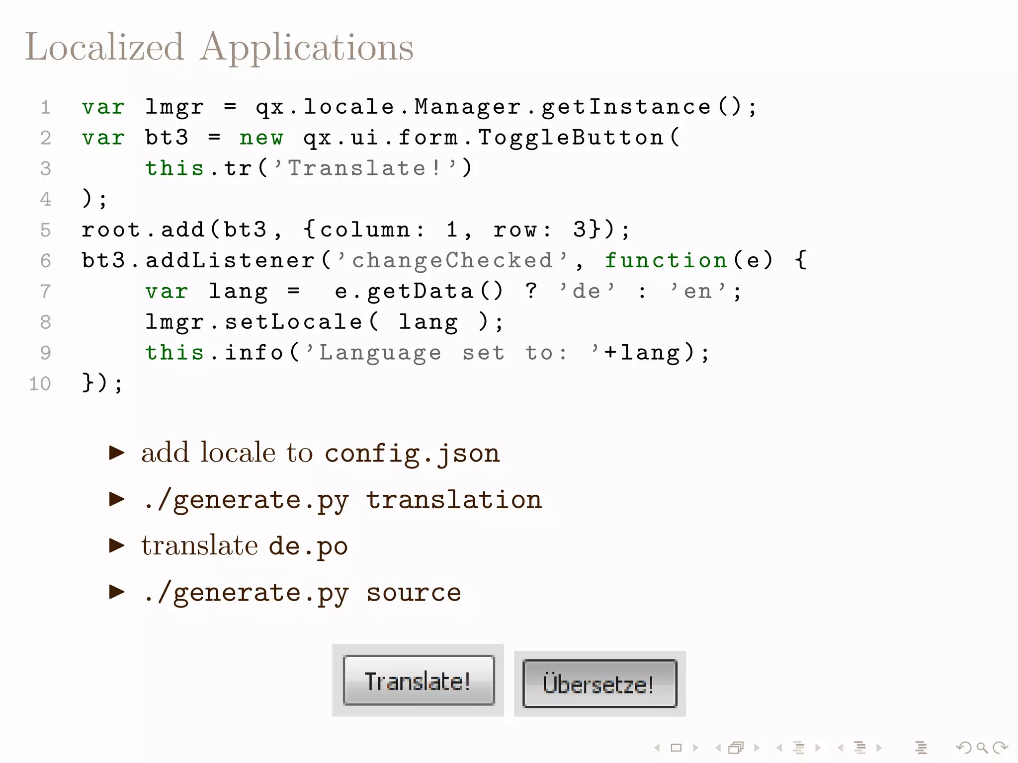 LISA QooxdooTutorial Slides