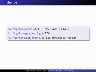 Uso de Honeypots com Honeyd