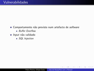Uso de Honeypots com Honeyd