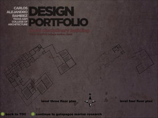 level three floor plan level four floor plan back to TOC continue to galapagos marine research 