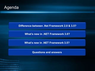 Difference .Net Frameworks | PPSX